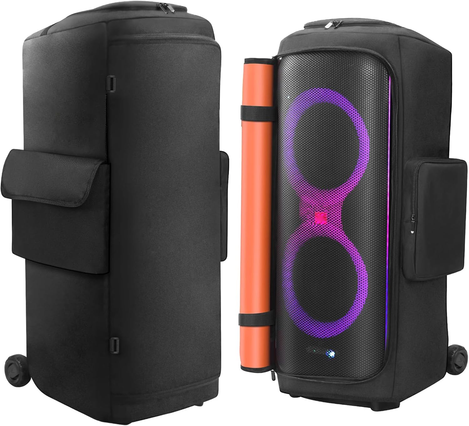 Speaker Case Compatible with JBL PartyBox 710 Portable Speaker, Outdoor Party Soft Dust Cover Storage Bag with Pockets for Charger, Microphones and Accessories (for JBL PartyBox 710)