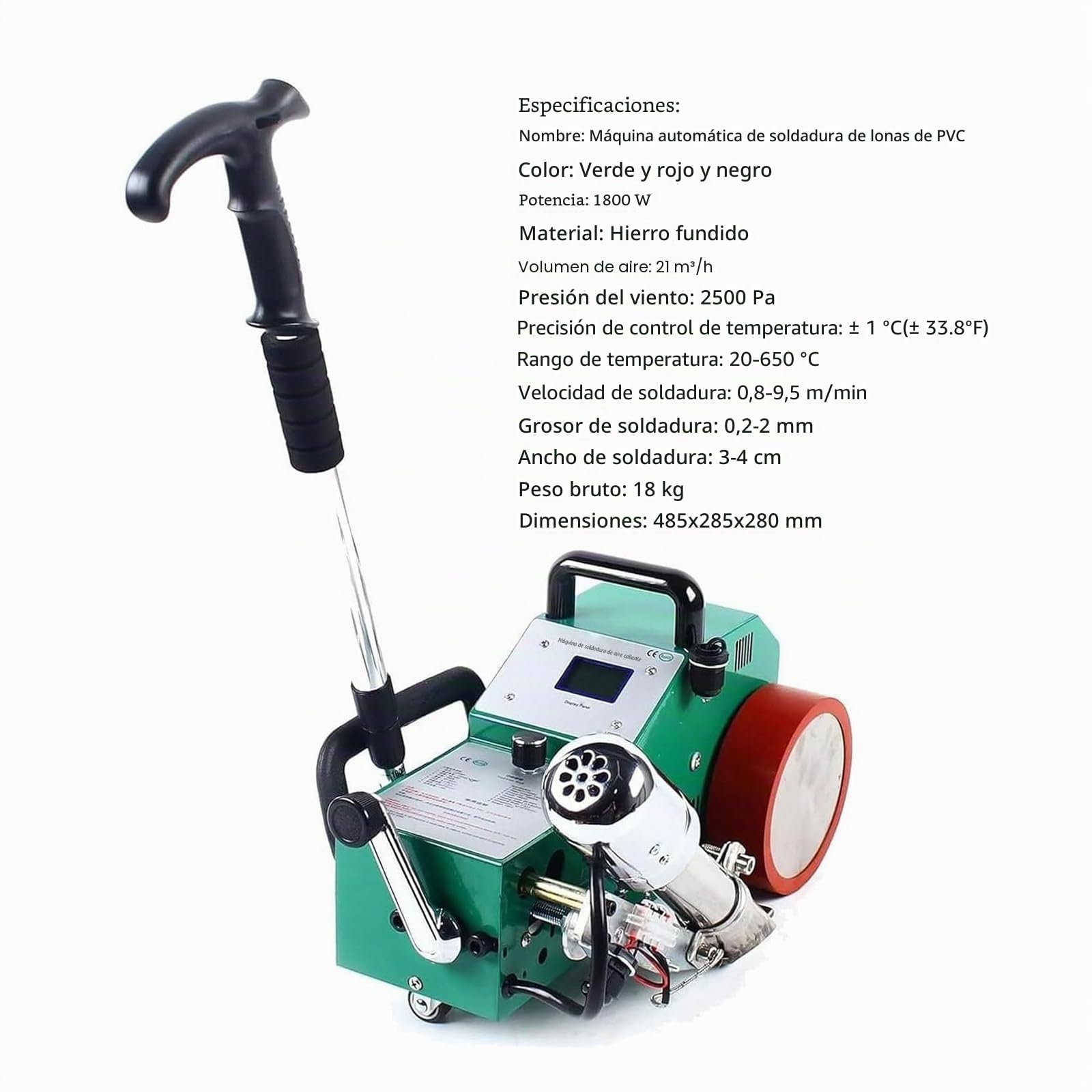 Soldadora Automática Pancartas 1800 W, Equipo Soldadura Plástico, Empalmadora Térmica Lonas PVC, Herramienta Fusión por Calor para Publicidad, Pintura En Aerosol, Telas para Cajas Luz