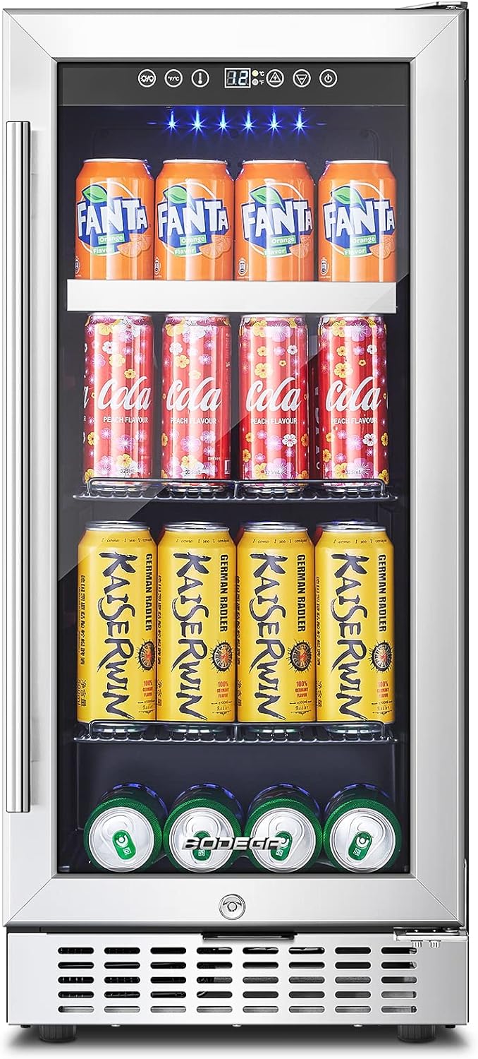 BODEGA Beverage Refrigerator 15 Inch, Under Counter