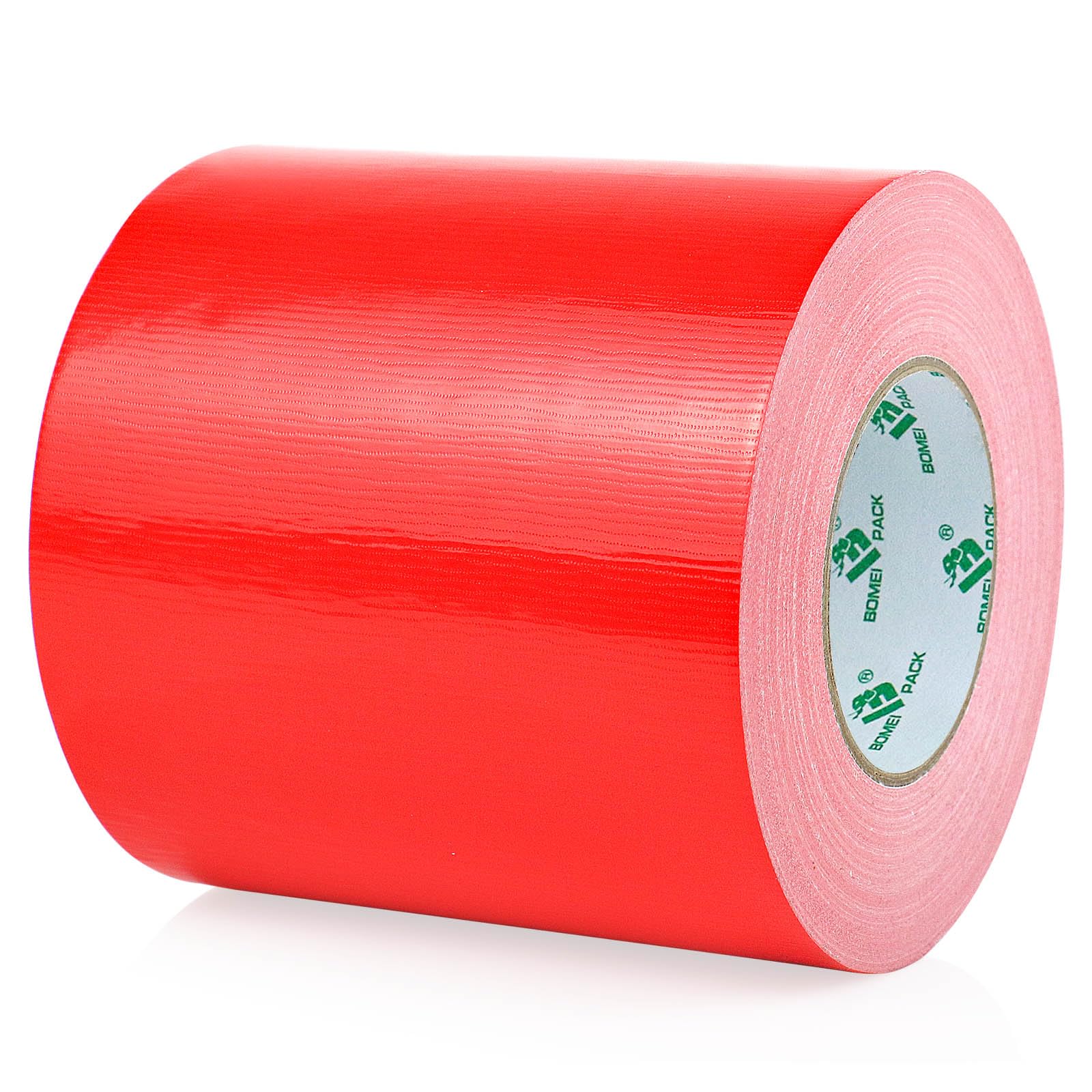 BOMEI PACK Cinta adhesiva de tela roja de 150 mm x 50 m, reforzada, resistente al agua, cinta adhesiva resistente para fijar reparaciones, cajas de etiquetado de manualidades, sellado y flejes para