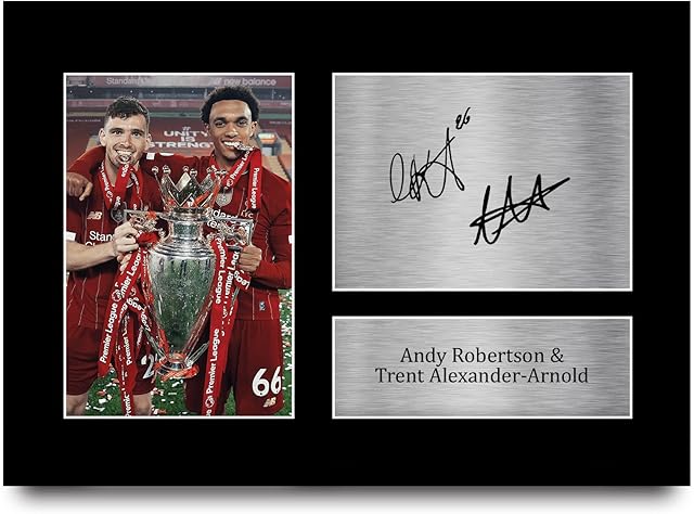 HWC Trading A4 Trent Alexander-Arnold Andy Robertson Liverpool Gifts Printed Signed Autograph Picture for Football Fans and Supporters