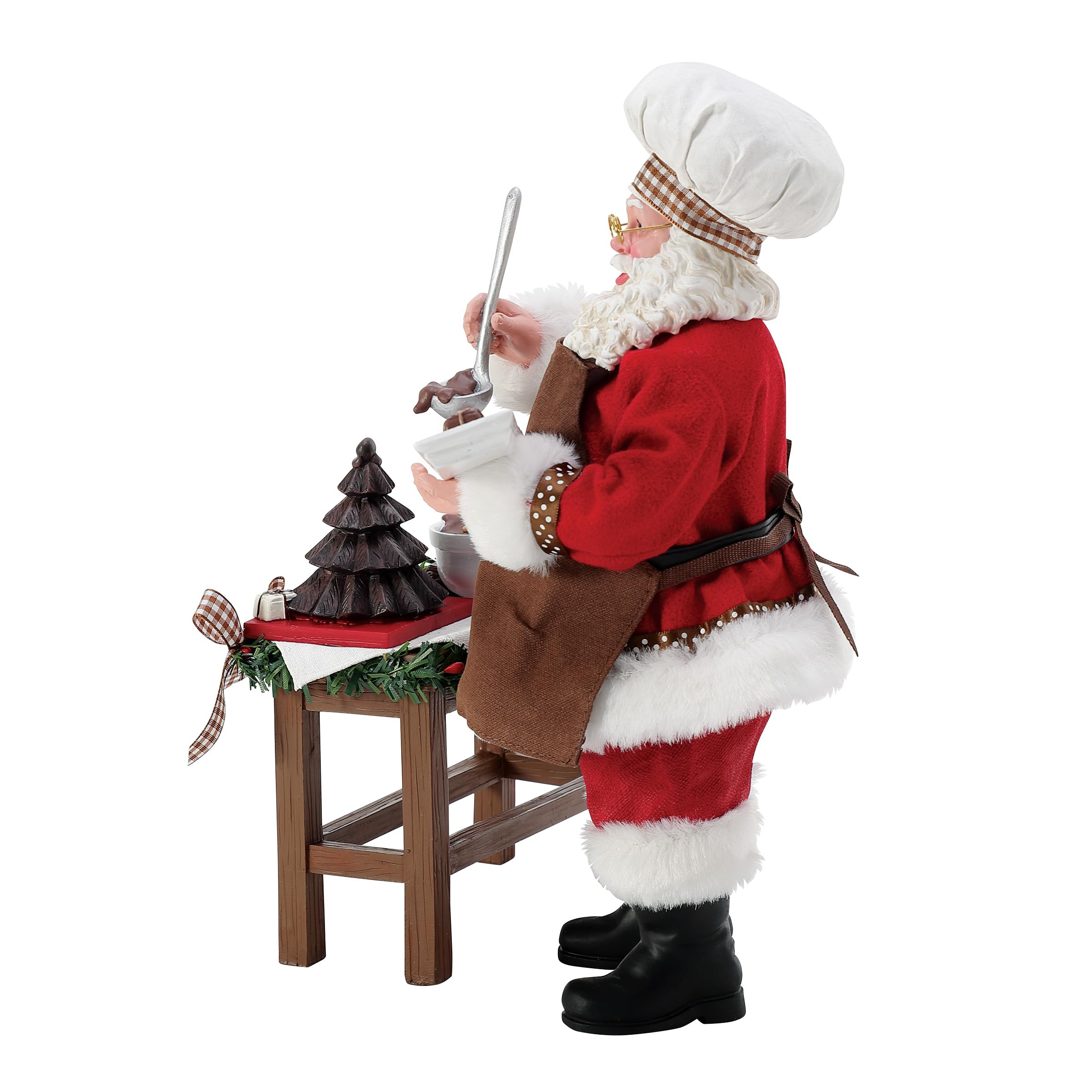 Department 56 Possible Dreams Ensemble de figurines Bon Appetit Père Noël le chocolatier Multicolore 27,9 cm