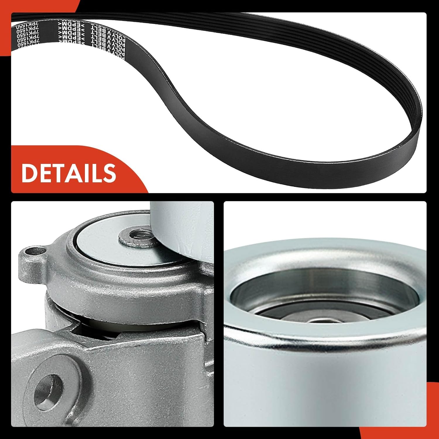 A-Premium Engine Serpentine Belt Drive Kit Compatible with Lexus IS250 2011-2015 2.5L, IS350 2006-2008/2011-2016 - 3.5L