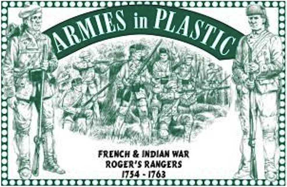 Armies in Plastic Roger's Rangers French and Indian War Figures Offered By Classic Toy Soldiers, Inc