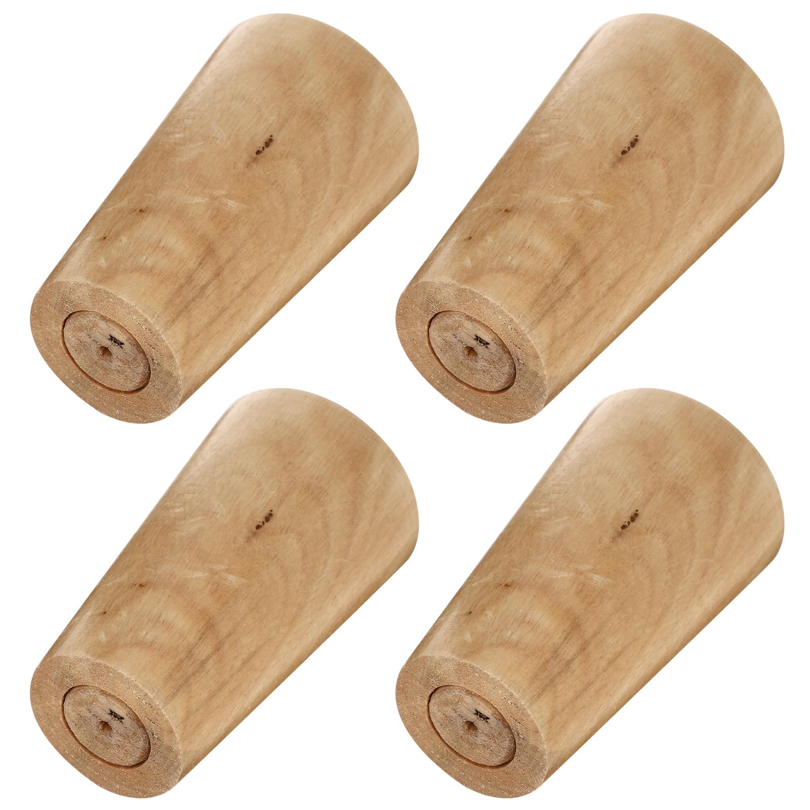 Hemobllo 4pcs Sofa Legs Buns Kitchen Cabinets Replacement Furniture Legs Cabinet Bun Legs Armchair Replacement Legs Foot Furniture Feet Solid White Wooden Feet - Image 2