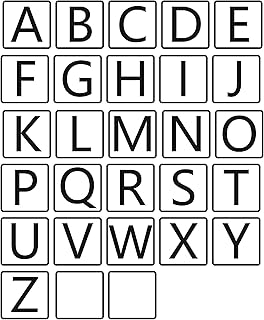 Small Alphabet Magnets 1.5x1.5 for Whiteboard/Fridge, 26 Magnetic Letters+2 Backup for Age 12+