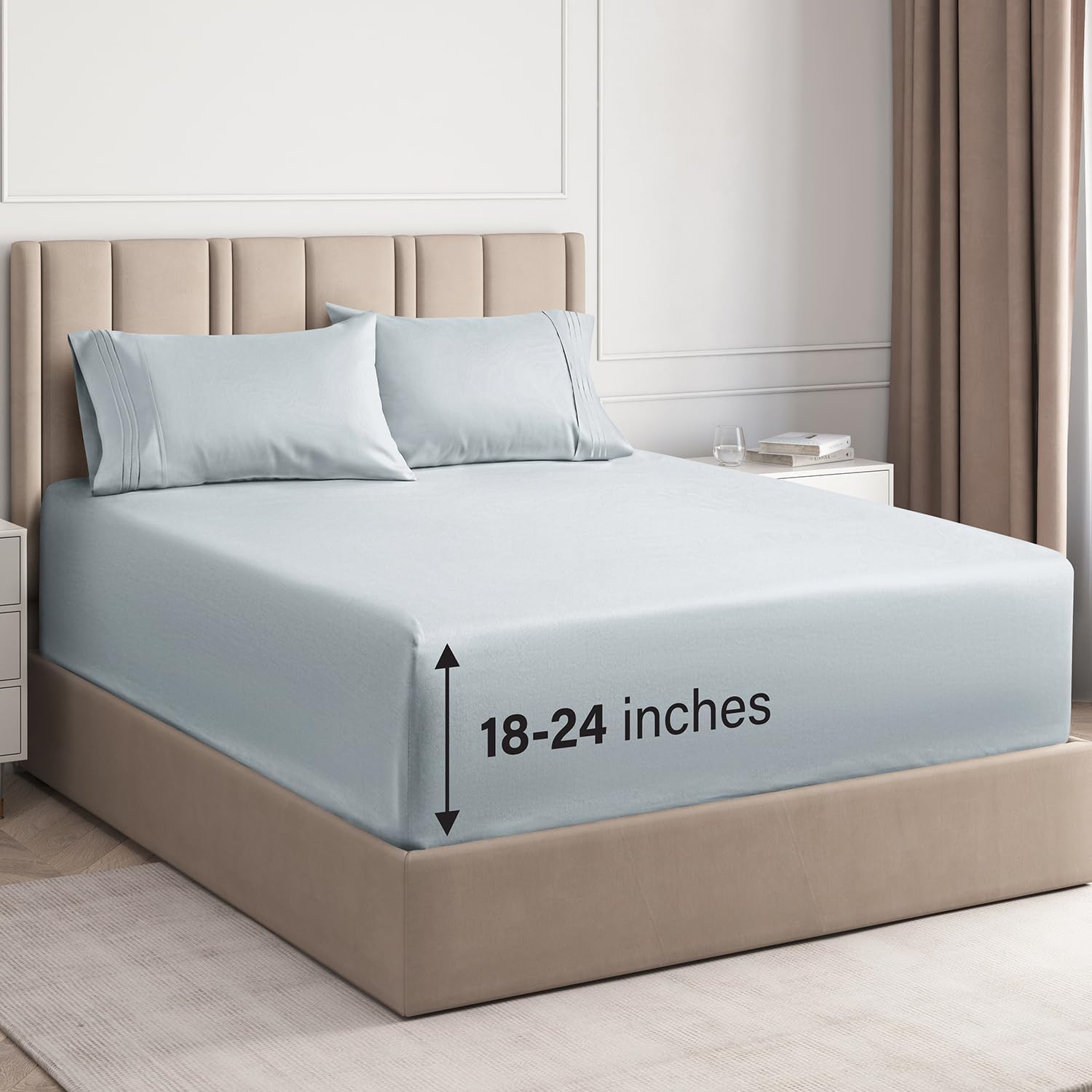 Extra Deep Pocket Full Sheets 4 Piece Breathable