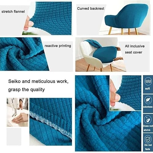 Miniatura 3 de Fundas para silla de oficina, 2 en 1, protector de silla de comedor y cocina, protector curvado para silla de computadora, funda de jacquard