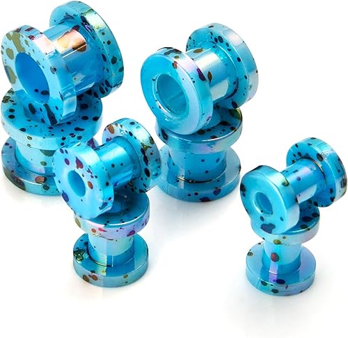 Miniatura 3 de JDXN 64 piezas de dilatadores acrílicos en espiral para túneles y tapones 14G-00G, kit de estiramiento de oreja