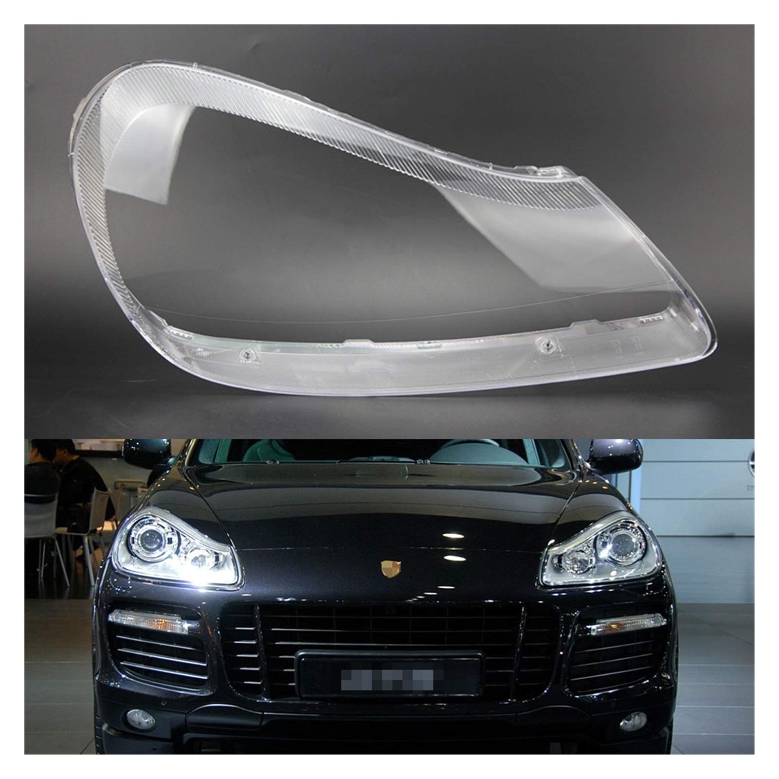 へのご Headlight 200810 Porsche Cayenne Left Headlight Lens Cover