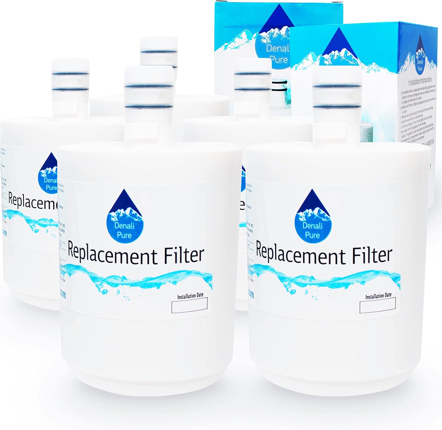 5-Pack Replacement for LG LRSC21935TT Refrigerator Water Filter - Compatible with LG 5231JA2002A, LT500P Fridge Water Filter Cartridge