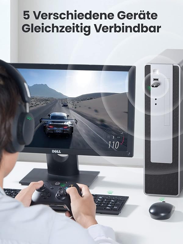UGREEN Bluetooth 5.0 USB adapter Windows PC laptop egér billentyűzet fülhallgató