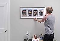 Vista 4 de Marco de cómics de 6 cómics, marco negro para collage de cómics con alfombrilla negra para mostrar 6 libros de cómics de la Edad de Plata