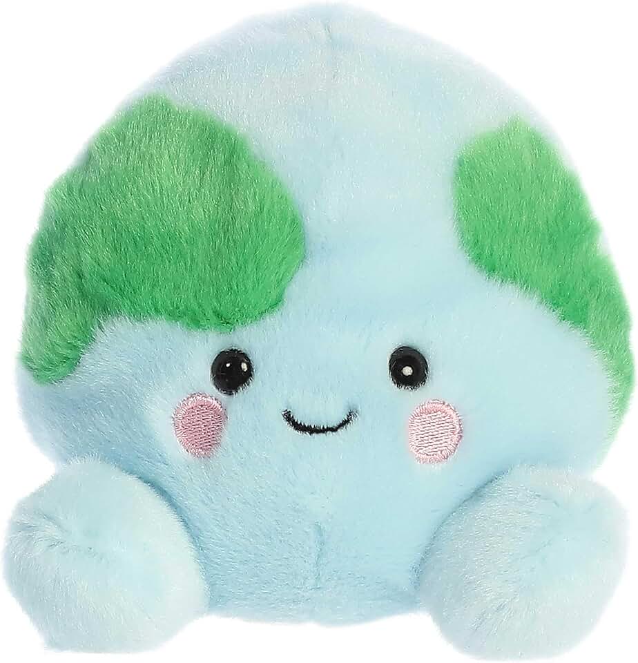 Aurora® Adorable Palm Pals™ Eve Earth™ 毛絨動物 - 適合兒童和成人收藏家的趣味收藏毛絨玩具 - 非常適合裝飾房間和生日禮物 - 藍色 4.5 英寸