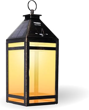 TECHKO STL-224 STL-224-1 Outdoor Solar Lantern, Amber/White