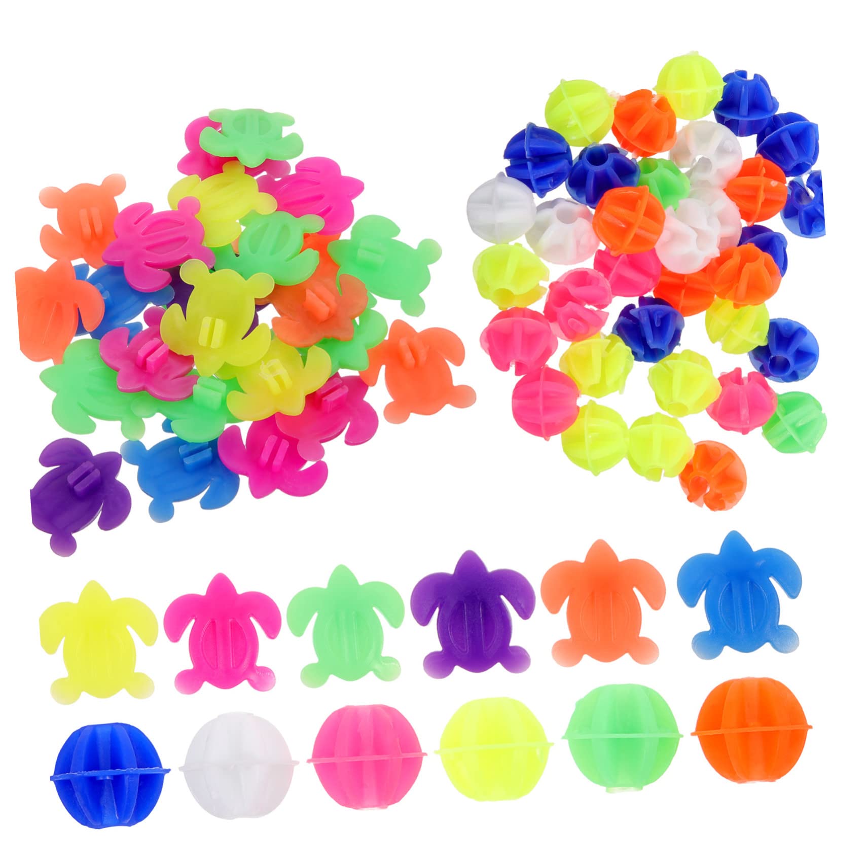 HANABASS 61Pcs Bike Spoke Decorations Durable Plastic Spoke Charms for Bicycles Easy Snap Installation Fun Bicycle Wheel Ornaments for Standard Spokes