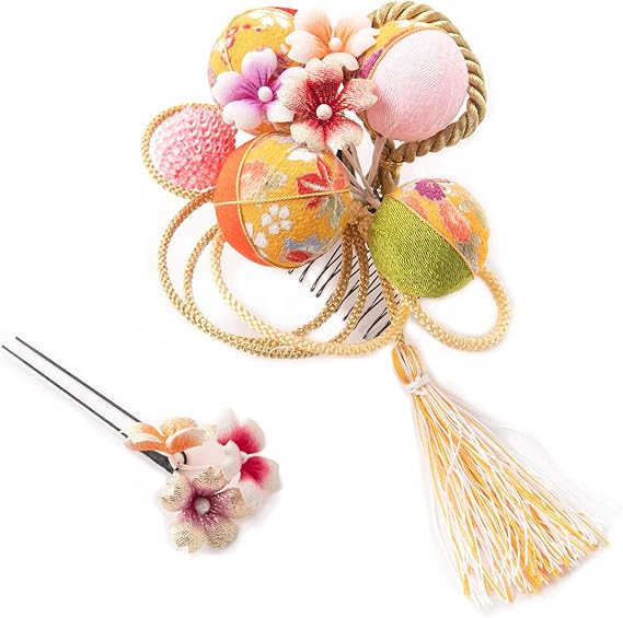 Amazon 髪飾り 成人式 花 大きい 結婚式 和装 リボン 日本製 Watmosphere ワトモスフィア ヘアーアクセサリー 二次会 着物 礼装用 留袖 卒業式 入学式 ヘアーアレンジ 黄 19w2 和装小物 通販