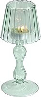 Vista 11 de Portavelas de Vidrio con Forma de Lámpara de Escritorio - Portavelas Hurricane de Vidrio Soporte Decorativo de Vela de Cristal para Mesa Boda