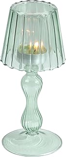Desk Lamp Shaped Glass Candle Holder