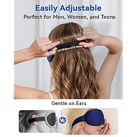 3D Contoured Weighted Eye Mask for Sleeping - Blackout, Lash-Friendly Sleep Mask for Relaxation, Spring Break, Beach Vacation, Summer Hiking Essentials, Washable Memory Foam, Navy Blue