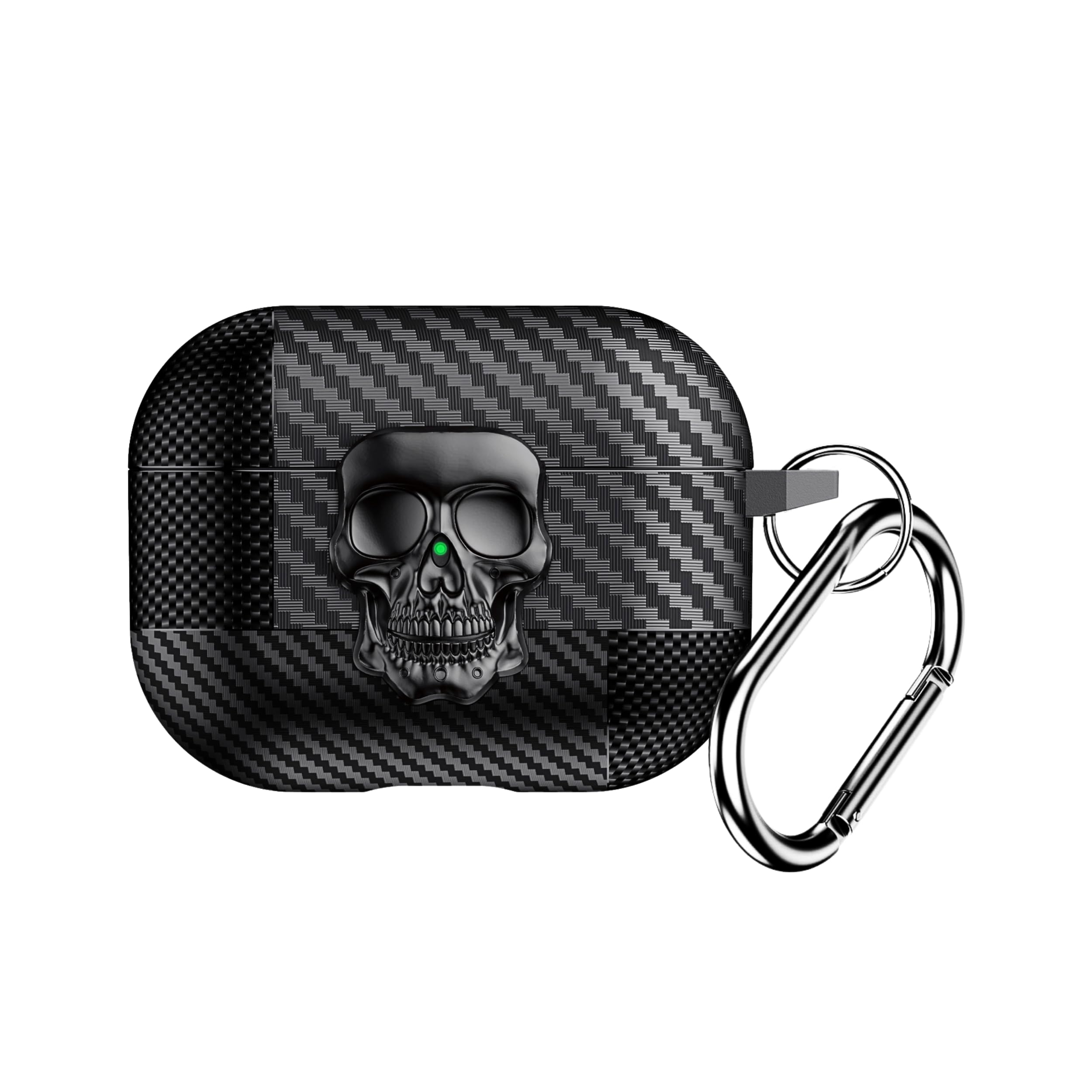 EWEC AirPods Pro 3. Nesil Uyumlu Karbon Fiber Hybrid Polymer Technology Kuru Kafa Güvenlik Kilitli Premium Kulaklık Kılıfı (Kuru Kafa)