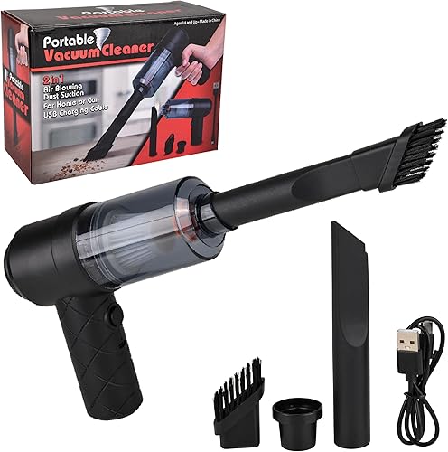 Mini aspiradora de mano Diseño compacto inalámbrico de 12 pulgadas para espacios reducidos, interiores de automóviles, migas de escritorio y