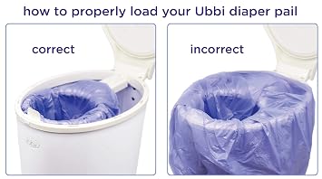 Ubbi Diaper Pail Plastic Bags, 13-Gallon Capacity, 3 Pack, 75 Count
