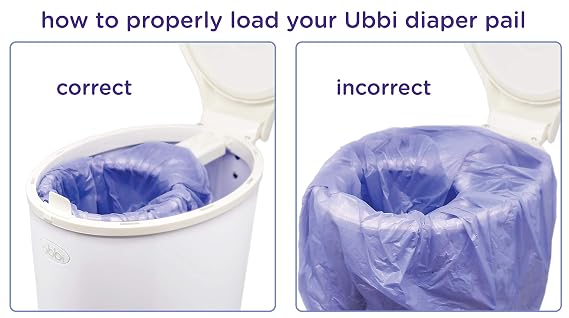 Ubbi Diaper Pail Plastic Bags, 13-Gallon Capacity, 3 Pack, 75 Count
