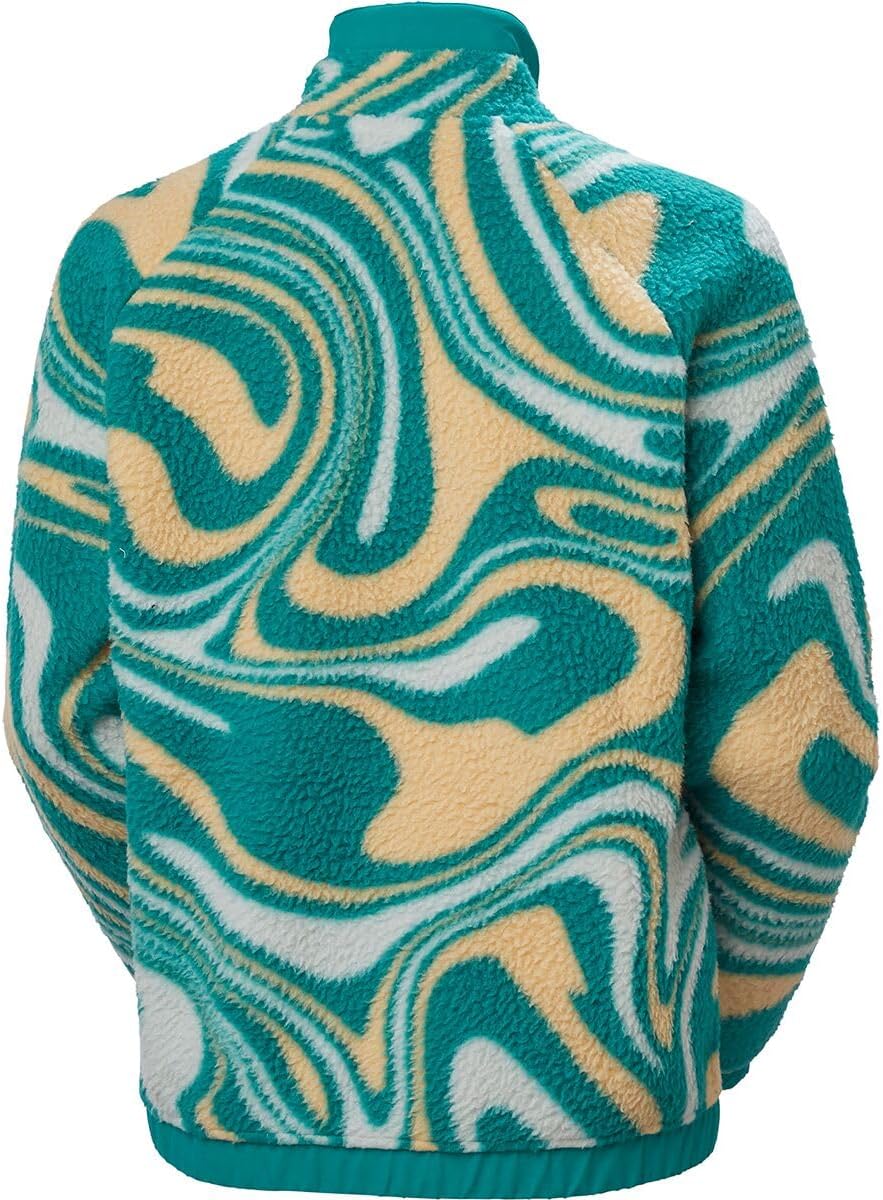 Helly-Hansen Women's Imperial Printed Pile Snap, 537 Barely Blue Swirl Aop, Medium