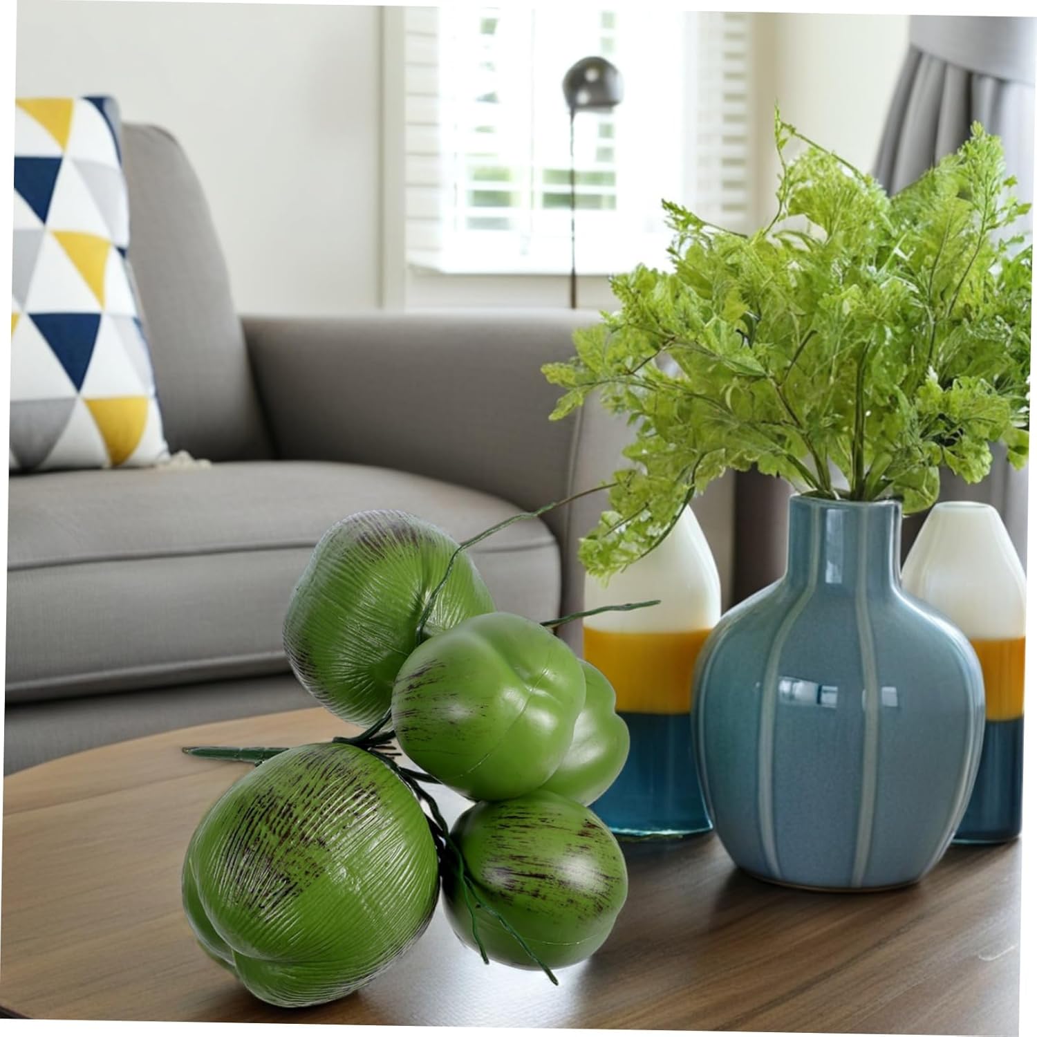 PRETYZOOM Bunch Realistic Artificial Coconut Decoration for Hawaiian Luau Party Tropical Centerpieces for Tables Beach Decor Lightweight Easy to Arrange for Weddings