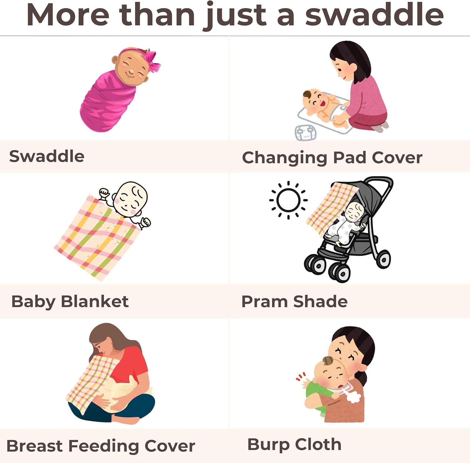 Swaddles for Newborns Baby Blanket Set Ultra-Soft 95% Bamboo Viscose Baby Swaddle for 0-3 Months | Newborn Essentials Must Haves Bamboo Viscose Swaddle Blankets