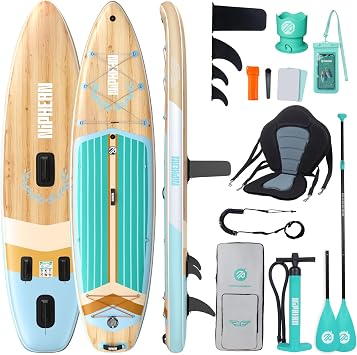 Niphean Extra Large Inflatable Paddle Board, SUP for 2+1 People/Family