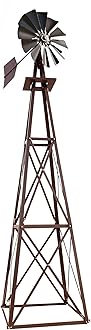 Large Bronze Powder Coated Backyard Windmill