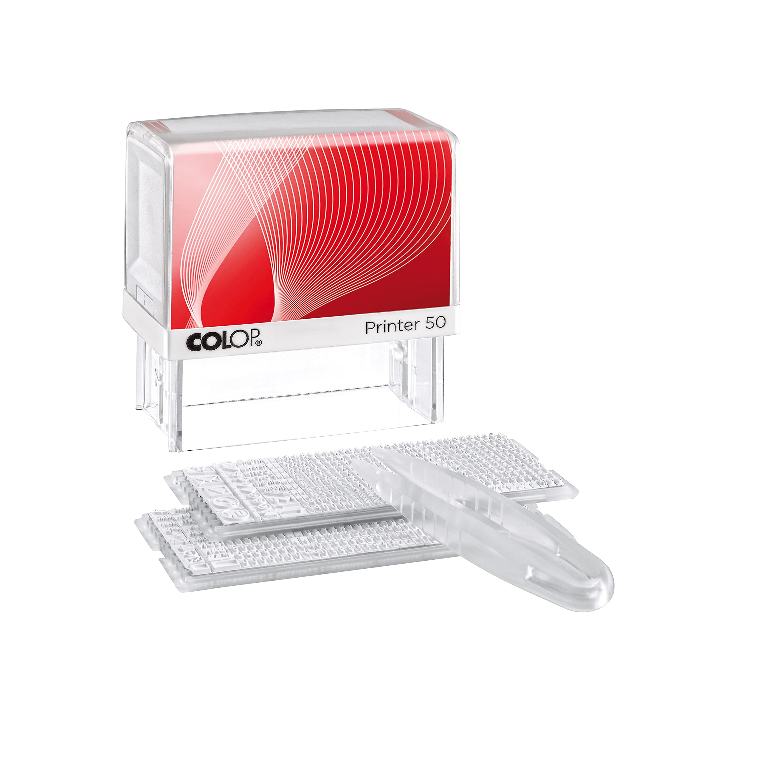 COLOP Printer 50/2 Set 8 righe da inserire autonomamente, con 2 set di tipologie e pinzette