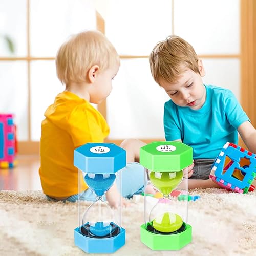Miniatura 5 de SuLiao Reloj de arena con temporizador de arena de 90 minutos para niños, reloj de arena irrompible grande de 6.3 pulgadas, reloj de arena de