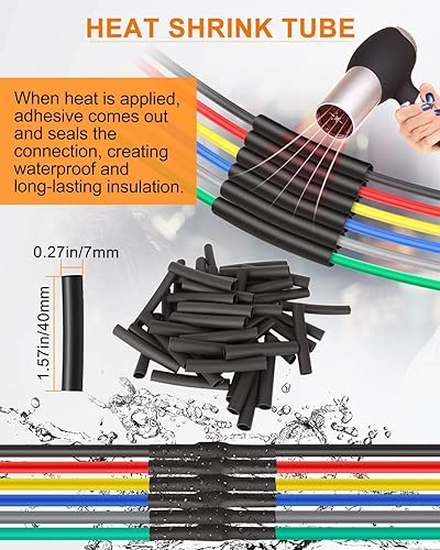 Miniatura 5 de NAOEVO Conector de 6 Pines Impermeable, Conectores de Cable de 6 Hilos 16 AWG, Conectores Eléctricos Automotrices Macho y Hembra Vía con Tubo