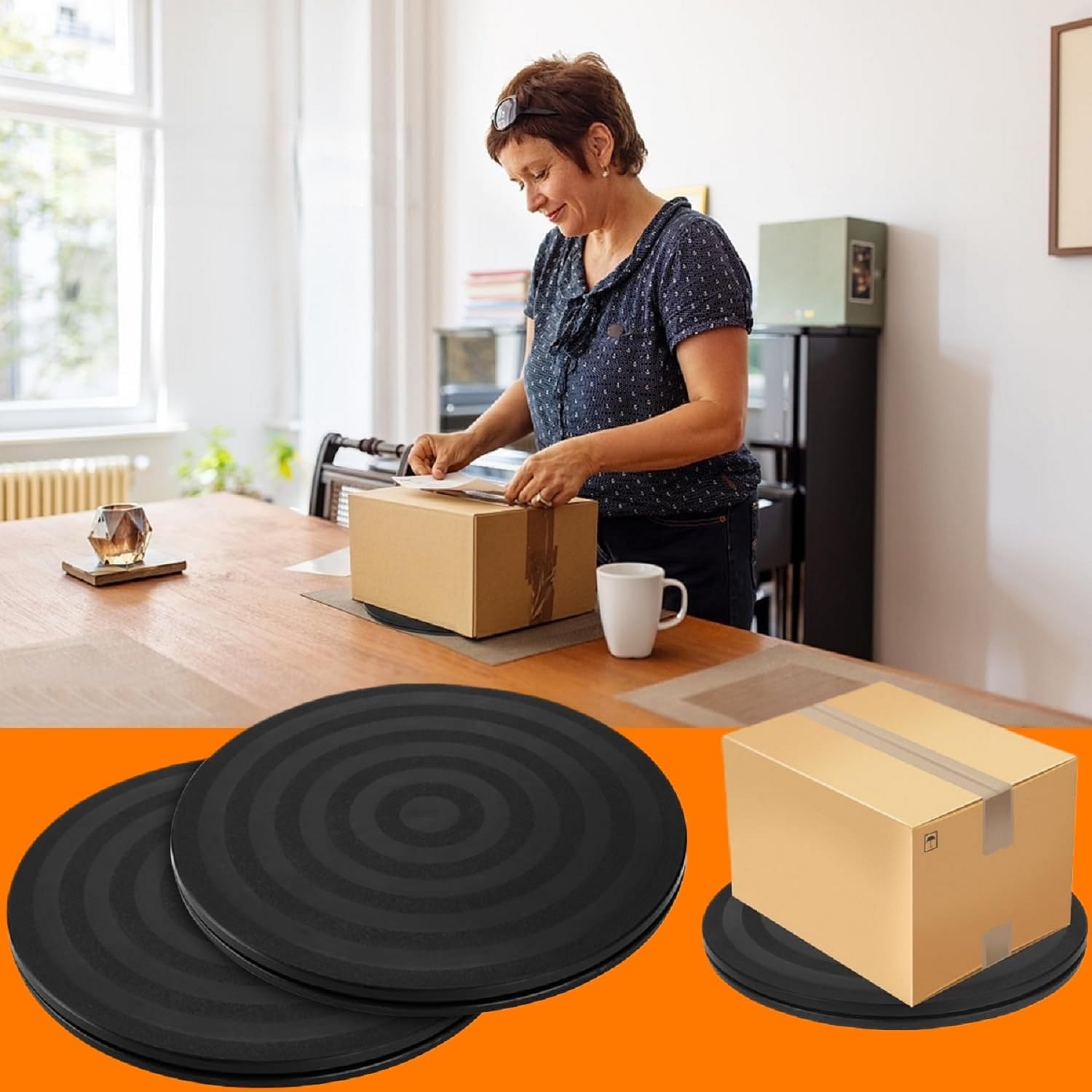 20CM Piattaforma Roteante,Base Rotante per Giradischi,Supporto Girevole di 360°,Giradischi con Cuscinetti Sfera in Acciaio,Piatto Girevole per TV Monitor Artigianato Piante Bonsai (20cm)