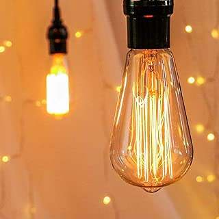 6-Pack Vintage Edison Light Bulbs-60W E26/E27 Base Dimmable Replacement Bulbs for Wall Sconces Lights, Antique Squirrel Cage Lights, Pendant Island Ceiling Chandelier Light Lamps, Amber Warm - coolthings.us