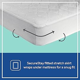 Sealy Baby 2-PACK Fitted Waterproof Infant Crib Mattress Protector Pad and Toddler Bed Cover, Durable and Comfortable Topper, Machine Washable and Dryer Friendly, 52x28- White