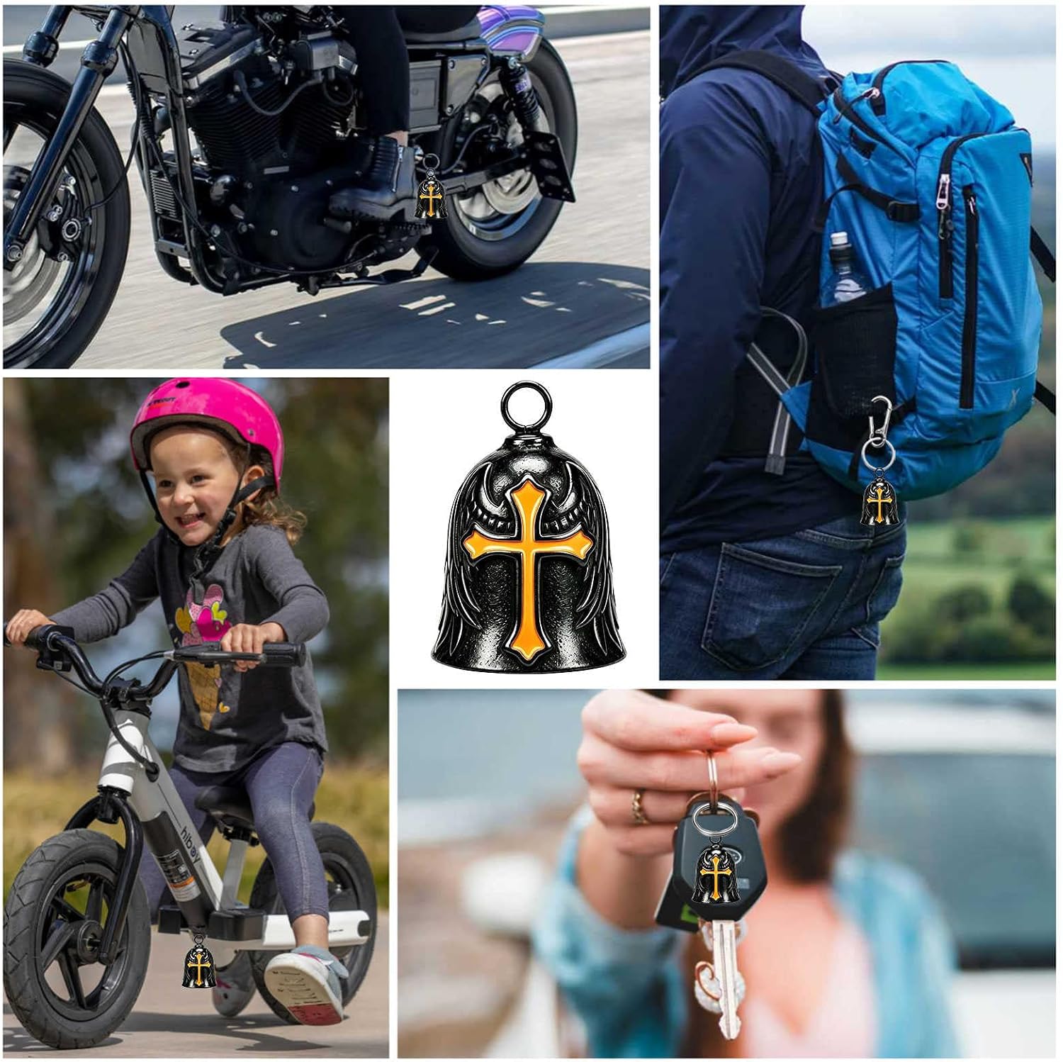 Motorcycle Bell Guardian Angel Gremlin Lucky Charm Gift For Riders image 5