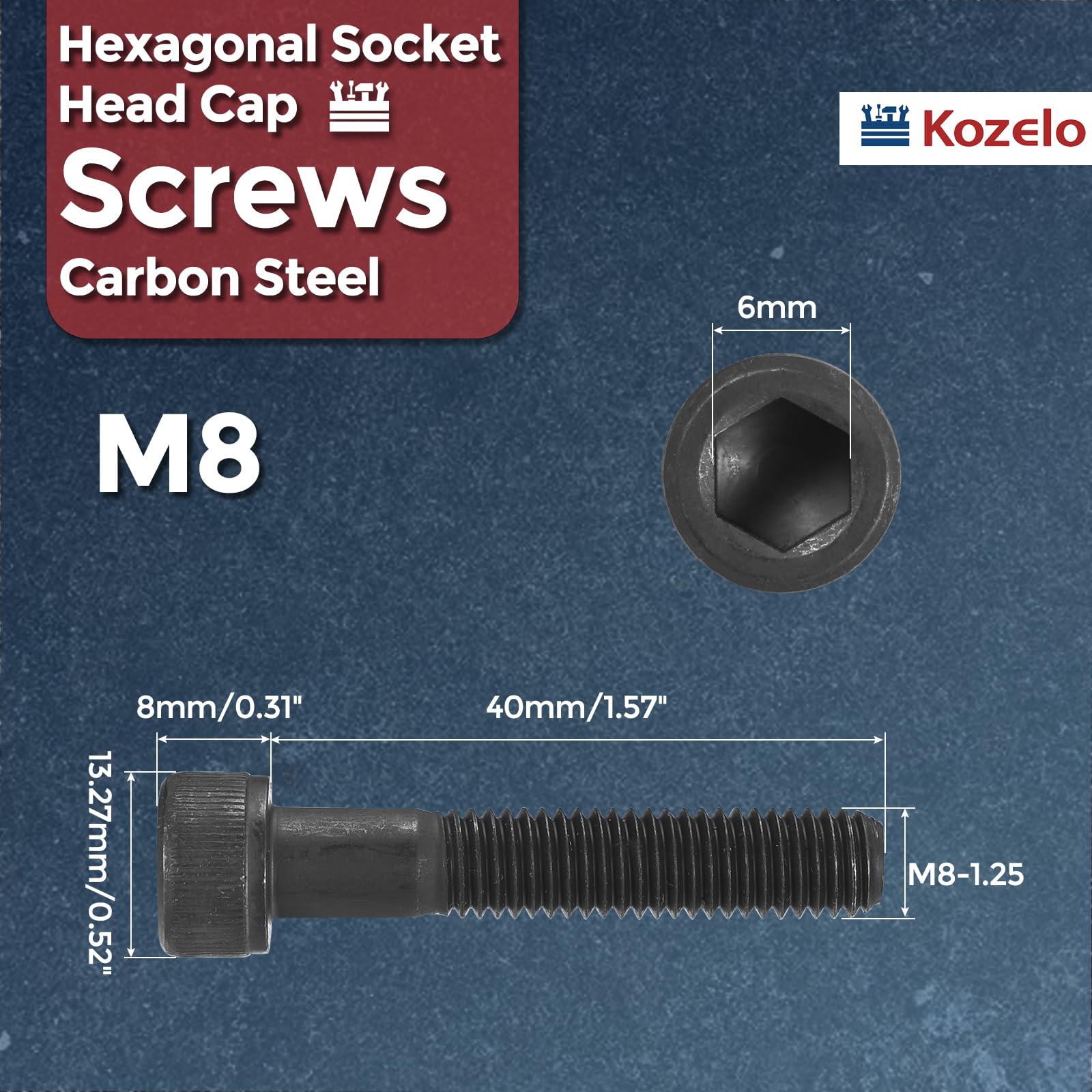 Kozelo 16pcs Socket Head Cap Screws - Image 2
