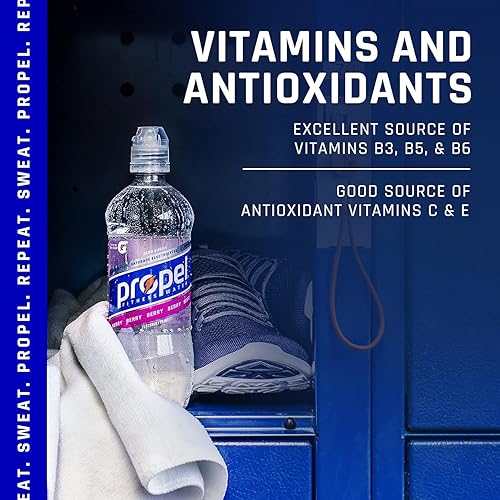 Miniatura 11 de Propel - Agua deportiva sin calorías, con electrólitos y vitaminas C & E, paquete de 12 botellas de 16.9 onzas líquidas sabor sandía