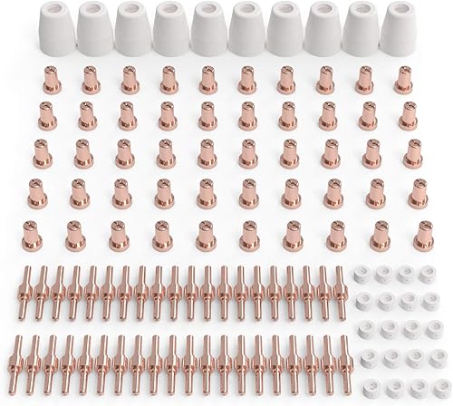 YESWELDER 110 piezas de consumibles de corte por plasma Fit Cut40 50 con antorcha cortador de plasma PT31 LG40