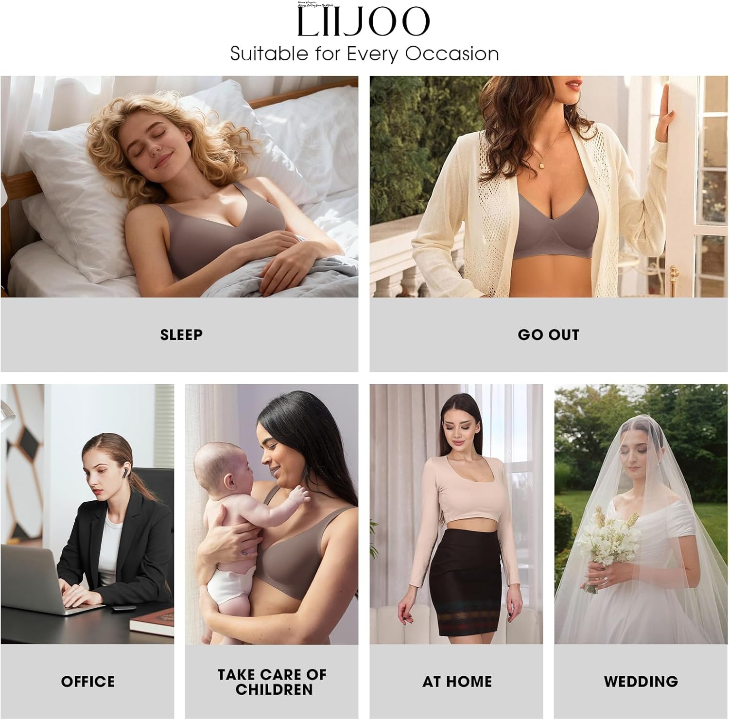 Wireless Bras for Women Full Coverage Plus Size Seamless Back Smoothing Everyday Comfort Bra Supportive Bralette - Image 6