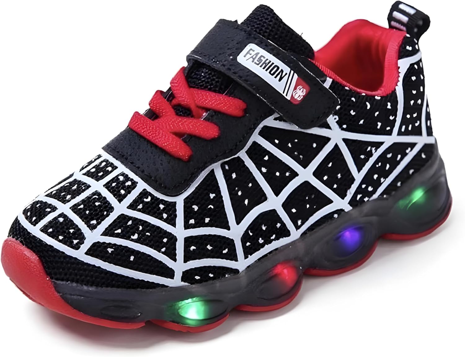 RAYCHY Children's Casual Shoes Boys Breathable Non-Slip Light Sneakers Unisex Luminous Sneakers for Girls Sport Running Shoes
