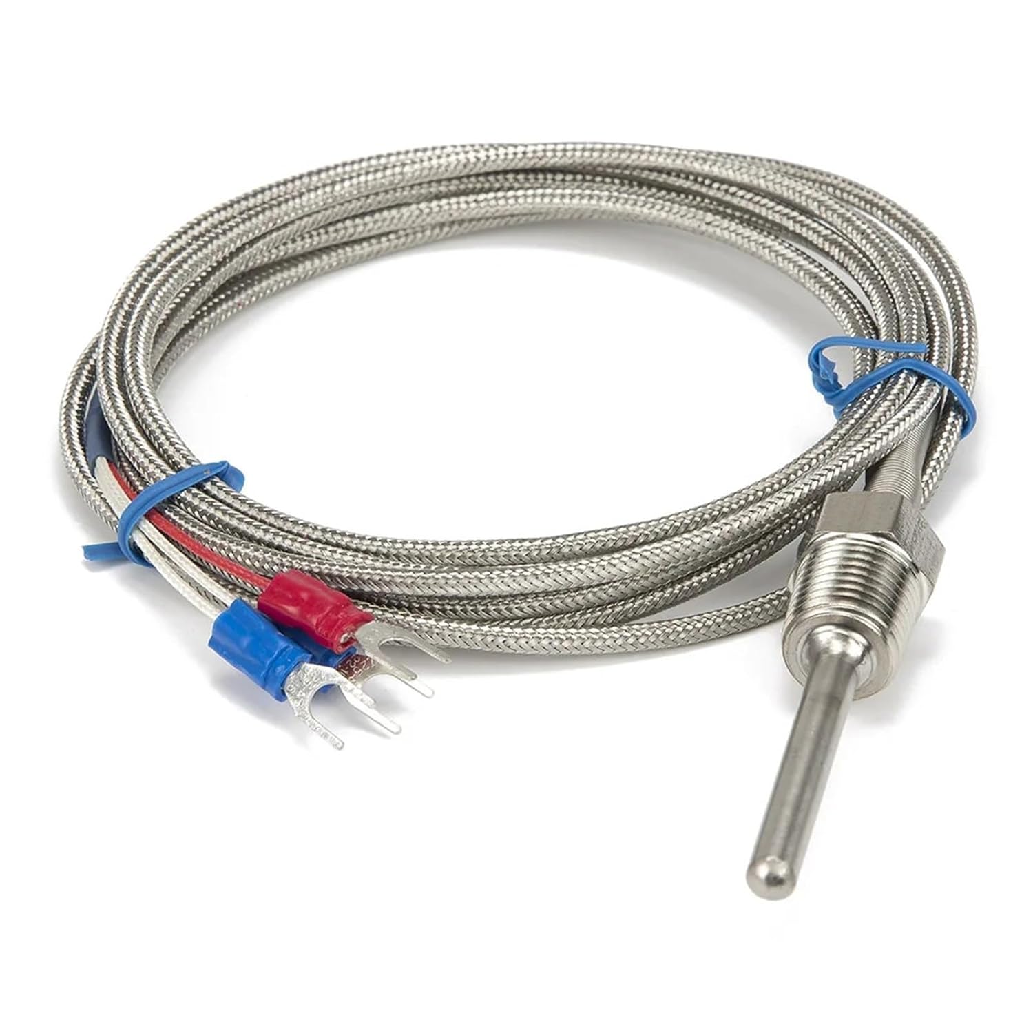 FTARP09 PT100 Type 2m Metal Braided Cable 50mm Probe Head RTD Temperature Sensor(PT3 4)