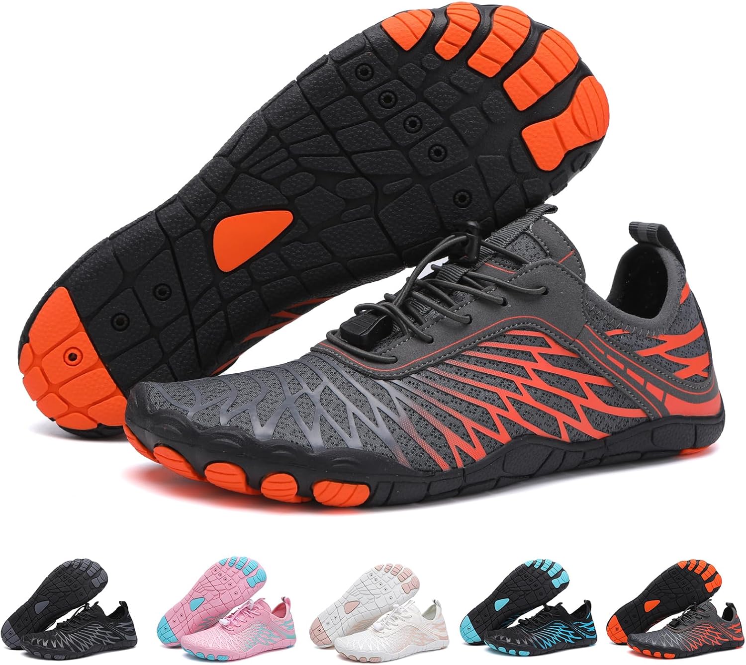 Barefoot Water Shoes for Women Men,Quick Dry Pro Barefoot Shoes with Wide Toe Box Healthy, Unisex Non-Slip Athletic Outdoor Hiking Footwear