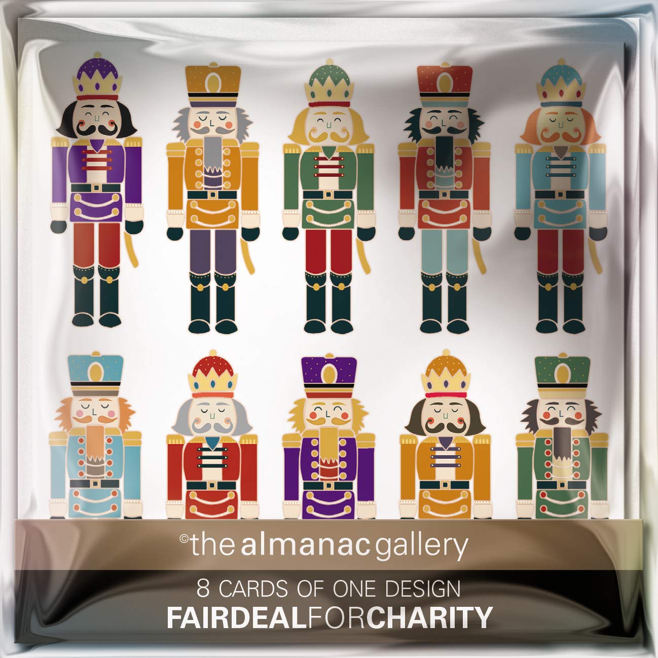 Pack of 8 Toy Small Soldiers Mini Charity Christmas Cards Multiple Charities ASCX0285, 10cm x 10cm - Image 3