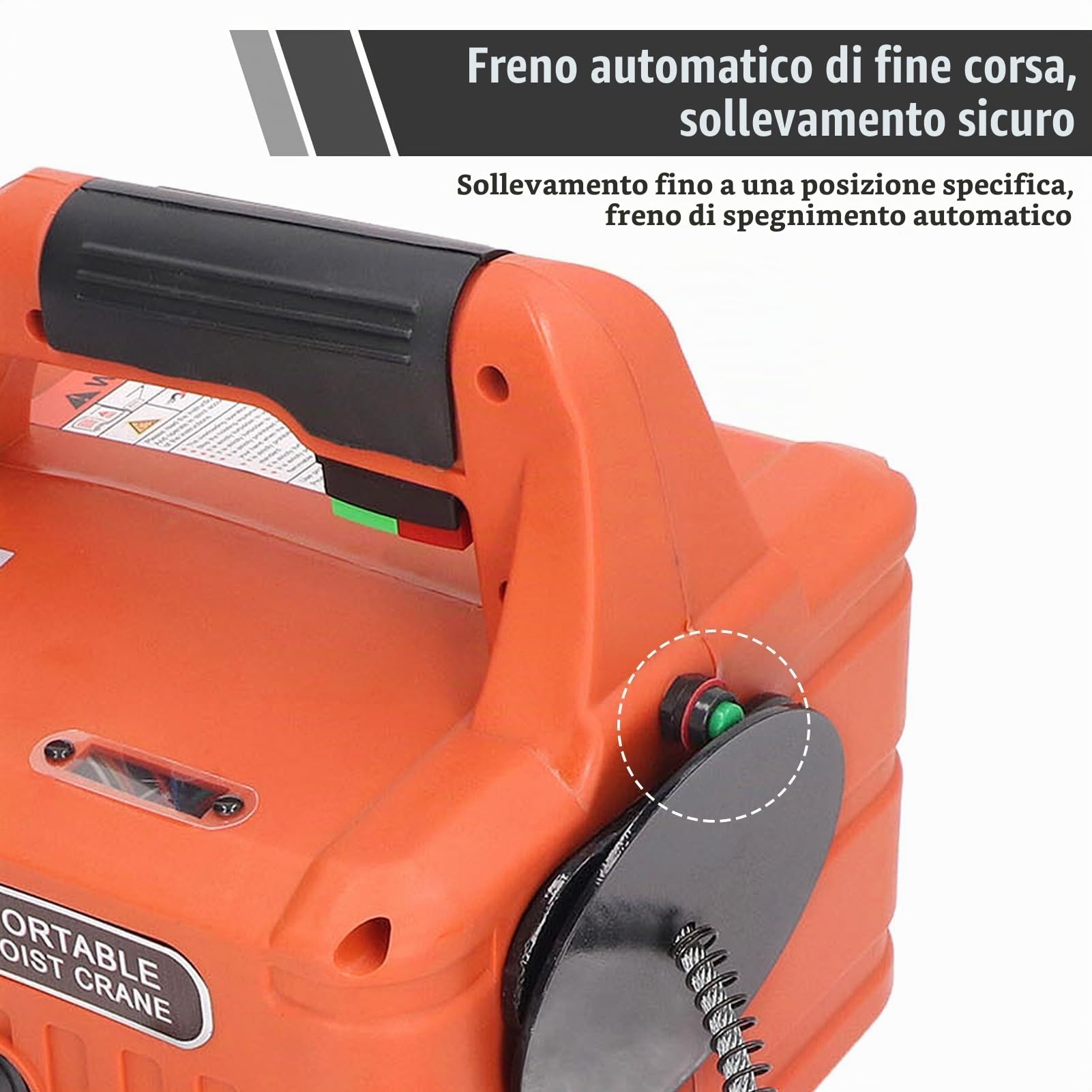 Verricello Elettrico, Paranco Elettronico 500 Kg con Telecomando Wireless Protezione Sovraccarico 7,6 M Altezza di Sollevamento Massima 1500 W (Spina europea 220 V)