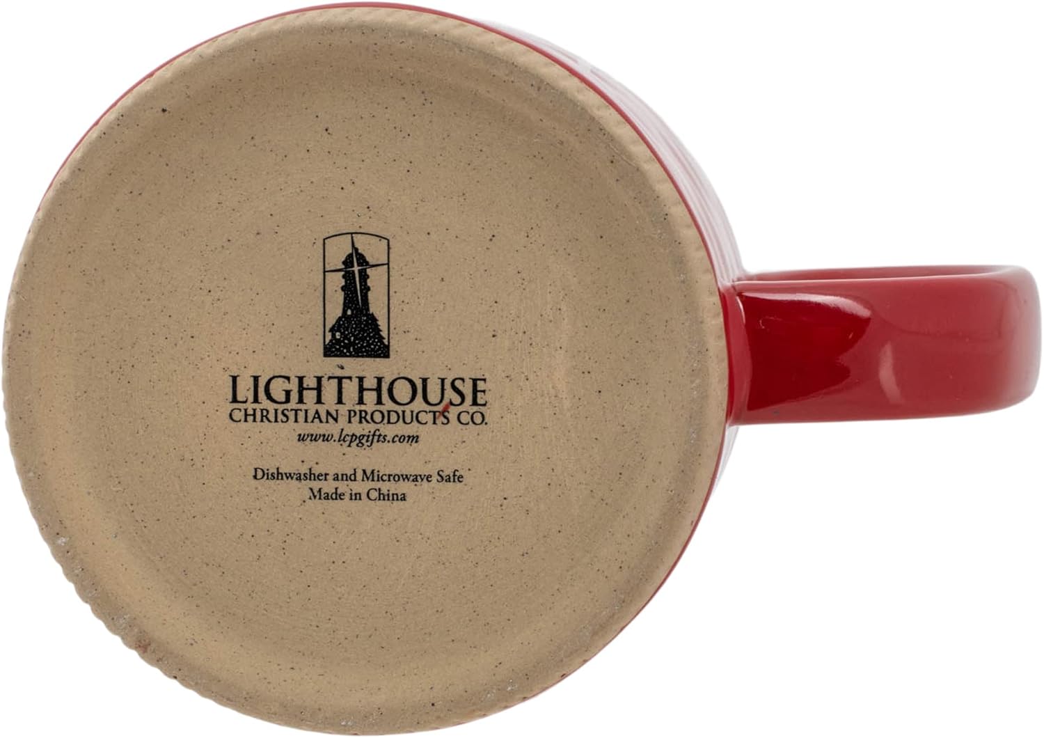 Lighthouse Christian Products Powerful Words Loved 15 ounce Ceramic Stoneware Coffee Mug Pack of 4, Red